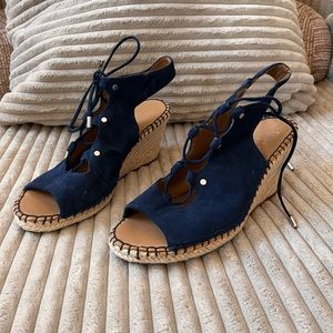 Franco Sarto blue wedges